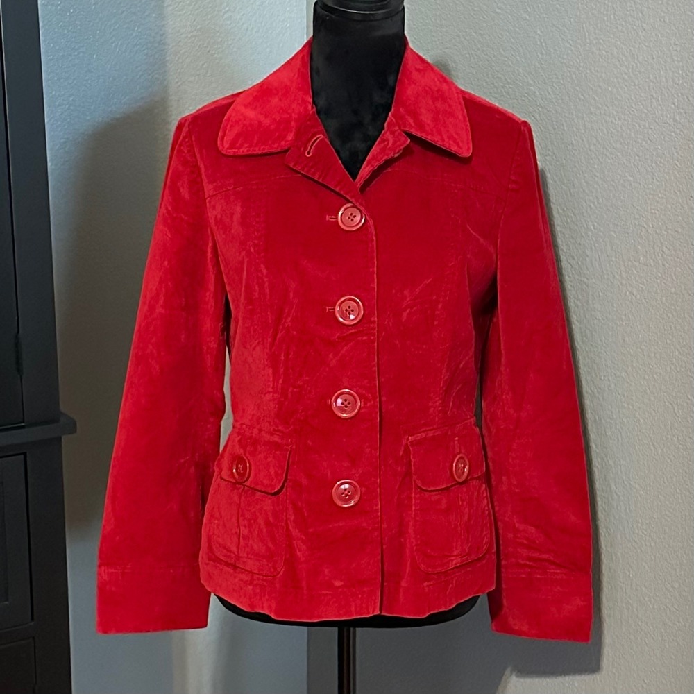 Talbots‎ Jacket Size 8 Stretch Classic Blazer Layering Piece Retro